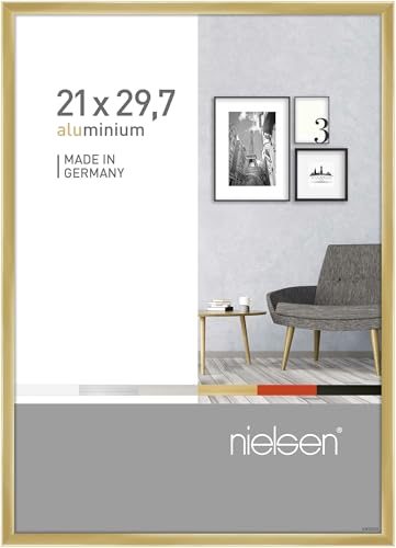 nielsen Aluminium Bilderrahmen Pixel, 21x29,7 cm (A4), Gold von nielsen