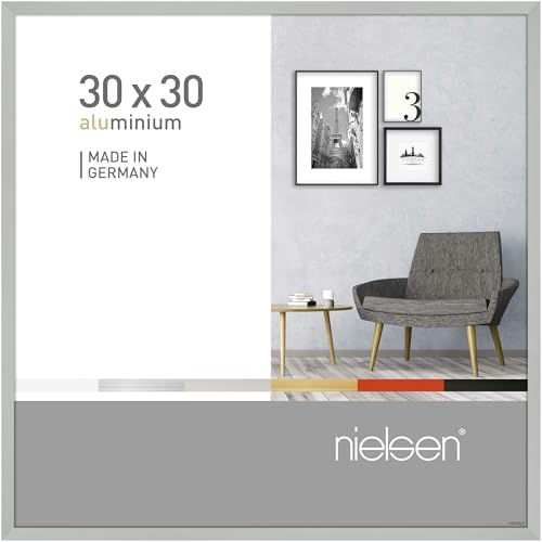 nielsen Aluminium Bilderrahmen Pixel, 30x30 cm, Silber Matt von nielsen