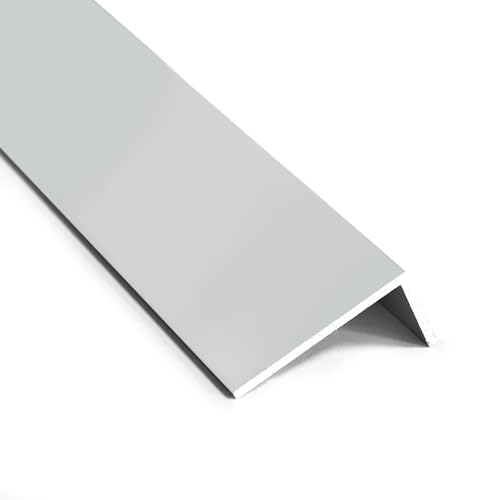 nielsen Aluminium Winkelprofil Silber matt eloxiert 2000x50x30 mm, Stärke: 2 mm, Länge: 200 cm, ungleichschenklig, Made in Germany, Eckschutzprofil, Kantenschutz, Abschlußprofil, Ausgleichswinkel von nielsen