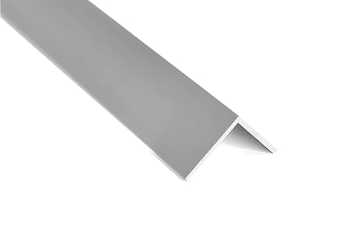 nielsen Aluminium Winkelprofil Silber matt eloxiert 2000x50x50 mm, Stärke: 2 mm, Länge: 200 cm, gleichschenklig, Made in Germany, Eckschutzprofil, Kantenschutz, Abschlußprofil, Ausgleichswinkel von nielsen