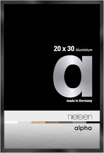 nielsen Aluminium Bilderrahmen Alpha, 20x30 cm, Eloxal Schwarz Glanz von nielsen