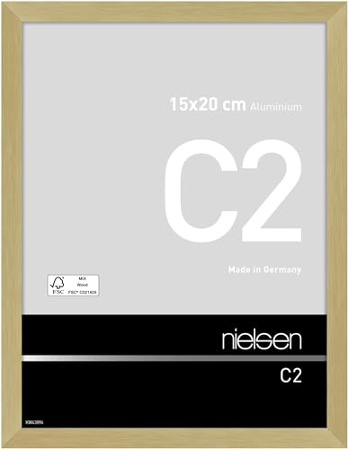 nielsen Aluminium Bilderrahmen C2, 15x20 cm, Struktur Gold Matt von nielsen