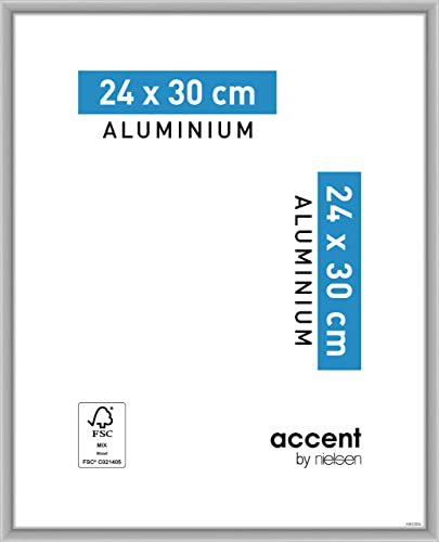 accent by nielsen Aluminium Bilderrahmen Accent, 24x30 cm, Silber Matt von accent by nielsen