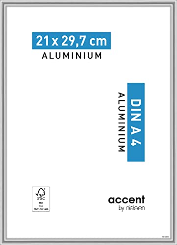 accent by nielsen Aluminium Bilderrahmen Accent, 21x29,7 cm (A4), Silber von accent by nielsen