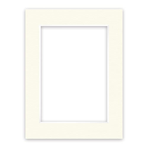 nielsen Conservation Passepartout Karton 1,5 mm | Außenformat 30x40 cm für Bildformat 20,5x29,5 cm (auch für DIN A4) | Cremeweiß | strukturierte Oberfläche von nielsen