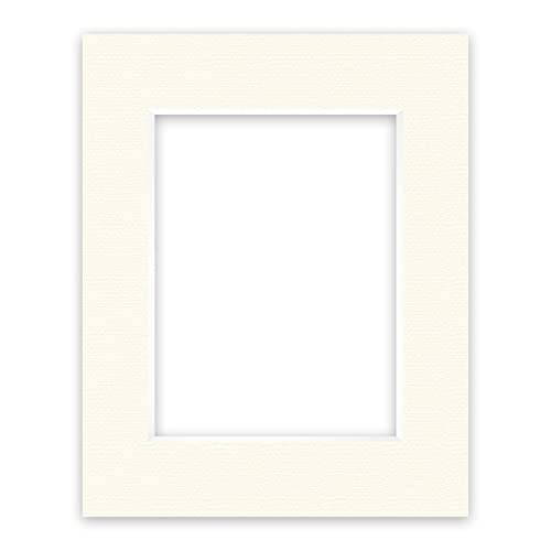 nielsen Conservation Passepartout Karton 2,2 mm | Außenformat 24x30 cm für Bildformat 15x20 cm | Cremeweiß | strukturierte Oberfläche von nielsen