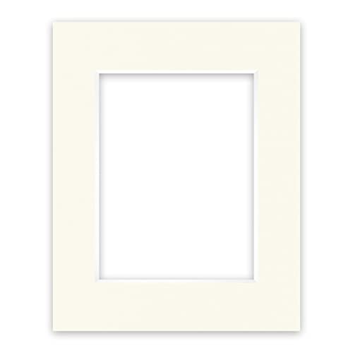 nielsen Conservation Passepartout Karton 2,2 mm | Außenformat 24x30 cm für Bildformat 15x20 cm | Elfenbeinweiß (Creme weiß) | Glatte Oberfläche von nielsen