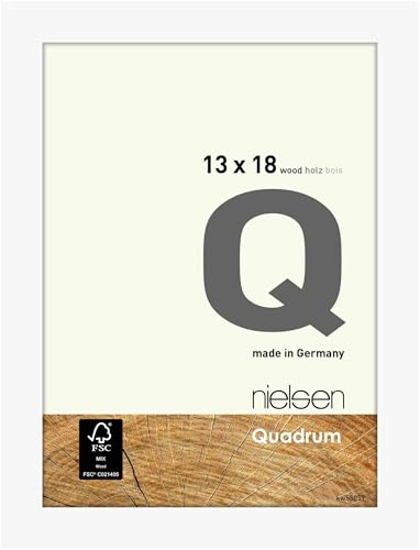 nielsen Holz Bilderrahmen Quadrum, 13x18 cm, Deckend Weiß von nielsen