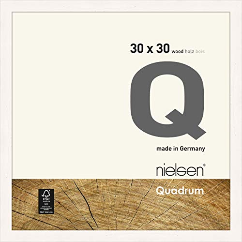 nielsen Holz Bilderrahmen Quadrum, 30x30 cm, Deckend Weiß von nielsen