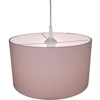 Niermann Vichykaro Karo Pendelleuchte Energiesparlampe, LED E27 60W Rosa, Weiß von Niermann