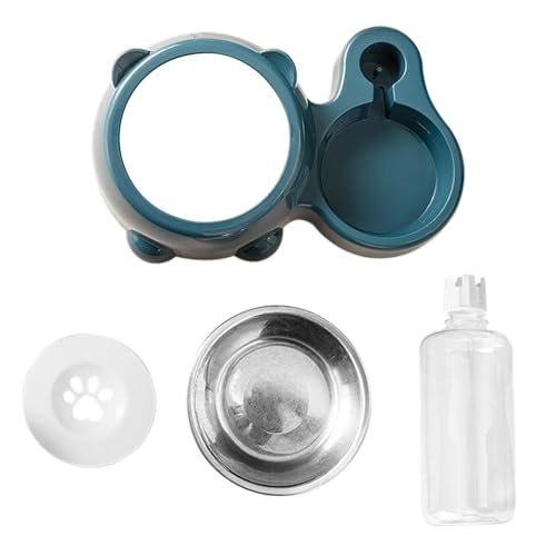 Katzen-Wasser- und Futternäpfe, 2-in-1 Katzenfutter- und Wassernapf, 2 Näpfe für Haustiere, 2 Katzennäpfe mit Wasserspender für Haustiere, Tierfutter und Wasserspender von Niesel