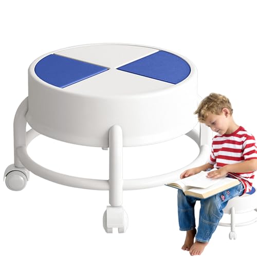 Niesel Niedriger Hocker mit Rollen, niedriger Rollsitz | Rollbarer niedriger Stuhlsitz mit Rollen | Niedriger drehbarer Sitz für Salon, Garage, Geschäft, Zuhause, robuster mobiler Rollhocker von Niesel