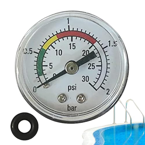 Niesel Pool Druckmanometer | Sandfilter-Pumpen-Manometer für Pools | Präzisions Edelstahl Tester Ersatzteile Für Leckerkennung Wartung von Niesel