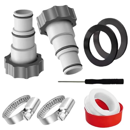Niesel Pool Filter Schlauch Adapter - 1.25 Bis 1.5 Zoll Poolschlauch Verbinder | Ersatzteil Für Entwässerung Rückspülung von Niesel