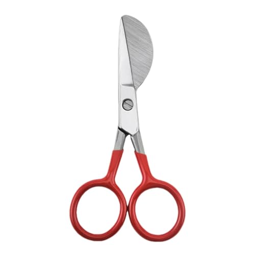 Niesel Teppichschere | 4,72 Zoll scharfe Entenschnabelapplikation Edelstahlschere,Ergonomisch gebogene Teppichschere mit versetztem Griff für getuftete Teppiche von Niesel