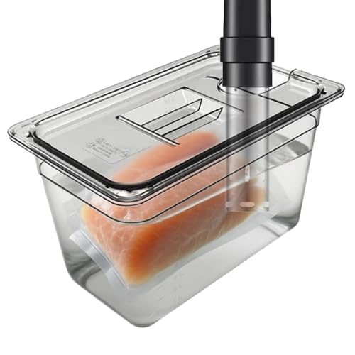Sous Vide Behälter Mit Deckel, Transparenter Schongarer-Behälter Für Niedrige Temperaturen, Vakuumgarschüssel Zum Einweichen Garen Für Küchengebrauch Fleisch Marinieren Huhn Rind Steak von Niesel