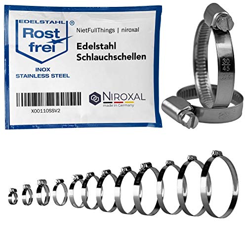 4 Stück rostfreie Schlauchschelle aus Edelstahl W4 V2A | Spannbereich Ø 150-170 mm = 15-17 cm | Bandbreite 12 - mm | Rohrschelle Schlauchklemme Sortiment DIN-3017 4 Stück rostfreie Schlauchschelle aus Edelstahl W4 V2A | Spannbereich Ø 150-170 mm = 15-17 cm | Bandbreite 12 - mm | Rohrschelle Schlauchklemme Sortiment DIN-3017 von NietFullThings