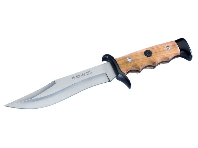 Messer, Klinge 18cm Olivenholz Aluminium Parier inkl. hochwertiger Lederscheide von Nieto