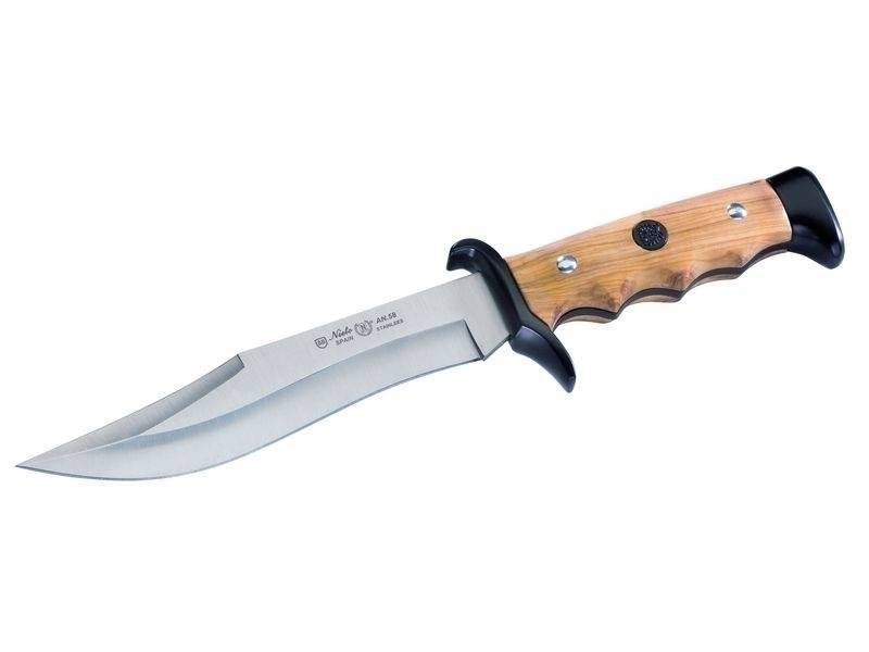 Messer, Klinge 18cm Olivenholz Aluminium Parier inkl. hochwertiger Lederscheide Messer, Klinge 18cm Olivenholz Aluminium Parier inkl. hochwertiger Lederscheide von Nieto