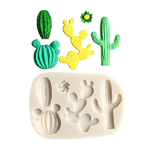 Nifocc Cactus Plant Silikonform DIY Fondant Backformen für Dekorieren Kuchen Brot Schokolade Muffin Süßigkeiten von Nifocc