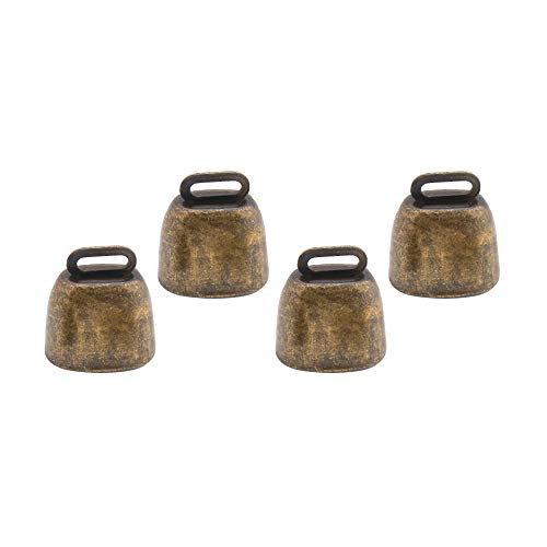 Nifocc Haustier Kupfer Glocken Bauernhof Tierglocke Anti-Lost Bells DIY Glocken - 4 STK Bronze von Nifocc