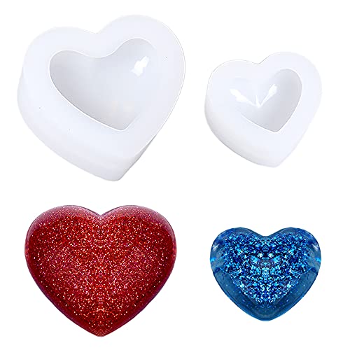 Nifocc Herzförmige Silikonform 3D Herz Gießformen Liebe Herz Epoxidform Schimmel Schmuck Gussform Für Schmuck Herstellung DIY Handwerk Handgemachte Fertigkeiten Seifen - Groß und klein 2 Stück Nifocc Herzförmige Silikonform 3D Herz Gießformen Liebe Herz Epoxidform Schimmel Schmuck Gussform Für Schmuck Herstellung DIY Handwerk Handgemachte Fertigkeiten Seifen - Groß und klein 2 Stück von Nifocc