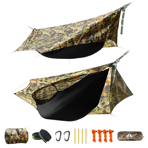 Night Cat Hängematte Zelt 1 Person: Leichte Tragbar Hängematte Mit Moskitonetz und Tarp wasserdichte Wandern Camping im Garten Hinterhof Wilde Night Cat Hängematte Zelt 1 Person: Leichte Tragbar Hängematte Mit Moskitonetz und Tarp wasserdichte Wandern Camping im Garten Hinterhof Wilde von Night Cat
