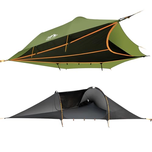 Night Cat Hängematte Zelt mit Moskitonetz wasserdichte Regenfliege Für 2 Person Wandern Camping im Garten Hinterhof Wilde von Night Cat