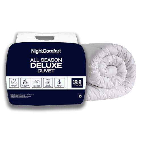 Night Comfort All Seasons Deluxe fühlt Sich an wie Daunen Anti Allergie 10.5 Tog Light Hollowfibre Duvet (Super King) von Night Comfort