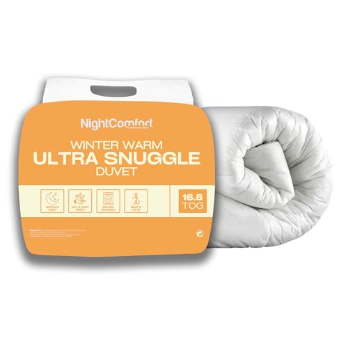 Night Comfort Feels Like Down Winterbettdecke für Einzelbett, 16,5 Tog, super kuschelig, anti-allergisch, extrem warm, Gänsedaunen-Alternative, Bettdecke für moderne Bettwäsche von Night Comfort