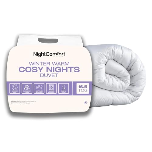 Night Comfort Warme Winter-Bettdecke, 16,5 Tog, für King-Size-Betten, antiallergen, hypoallergen, für gemütliche Bettwäsche von Night Comfort
