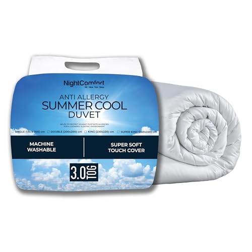 Sommerkühle Duvet/Steppdecke Mikrofaser Soft Touch 1.5/3 Tog HohlfaserBettwäsche/Summer Breeze Duvet Extra Light (3 Tog, Superking) von Night Comfort