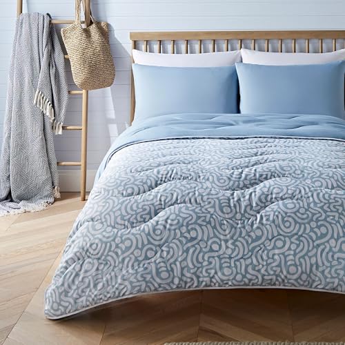 Night Lark Coverless Duvet Double 6 Tog Spring Summer - Abstract Waves. Supersoft, Cosy & Lightweight Quilt. Machine Washable & Quick Drying, All in One Reversible Comforter Pillowcase Set Night Lark Coverless Duvet Double 6 Tog Spring Summer - Abstract Waves. Supersoft, Cosy & Lightweight Quilt. Machine Washable & Quick Drying, All in One Reversible Comforter Pillowcase Set von Night Lark