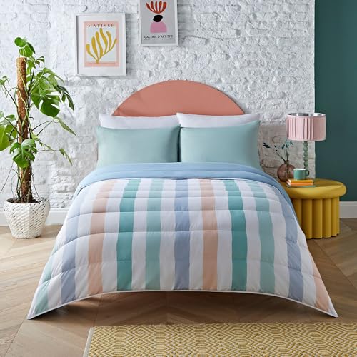 Night Lark Coverless Duvet Single 6 Tog Spring Summer - Painted Stripes Supersoft, Cosy & Lightweight Quilt Machine Washable & Quick Dry All in One Reversible Comforter Pillowcase Set Night Lark Coverless Duvet Single 6 Tog Spring Summer - Painted Stripes Supersoft, Cosy & Lightweight Quilt Machine Washable & Quick Dry All in One Reversible Comforter Pillowcase Set von Night Lark