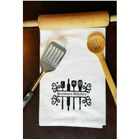 Geschirrhandtuch, Mehlsackhandtücher, Geschirrhandtücher, Personalisierte Küchenhandtücher, Küchendeko, Hochzeitsgeschenk von NightOwlsDesignsCo