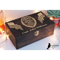 Personalisiertes Graviertes Ruhestandsgeschenk, Geschenke Zur Wertschätzung Von Mitarbeitern, Sheriff-Ruhestandsgeschenk, Erinnerungsbox, Gravierte von NightingaleWorksArt