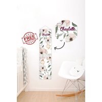 Wachstumskarte Lineal Canvas Kinder Personalisierbar Höhenregel von Nightlightlamp
