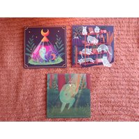 Mini Print Set I Geister Süße Illustrationen Kunstdrucke Gruselig Geschenk Halloween Geist von Nightmink