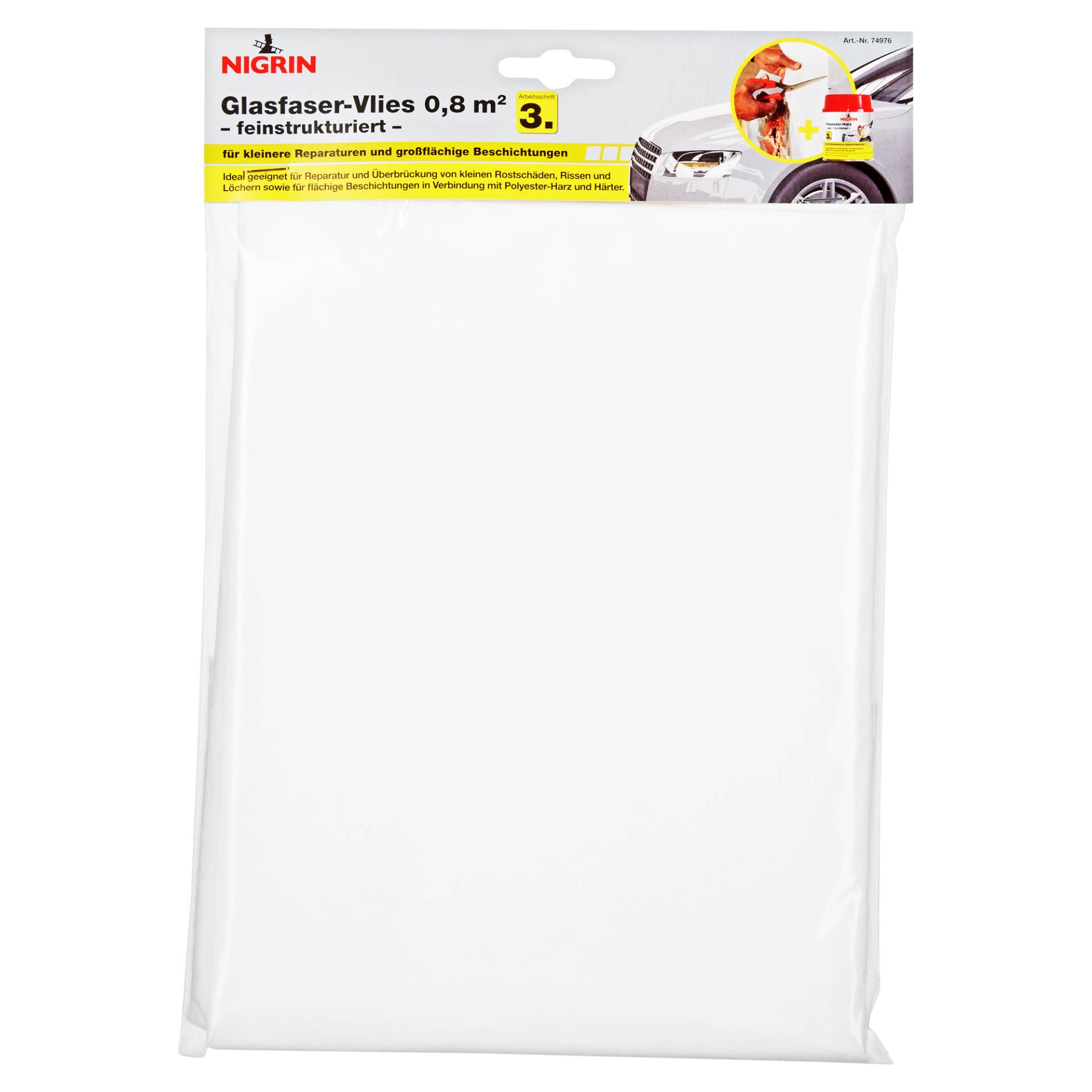 Nigrin Glasfaservlies feinstrukturiert 0,8 m² Nigrin Glasfaservlies feinstrukturiert 0,8 m² von Nigrin