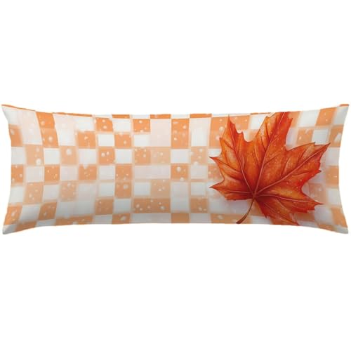 Kissenbezug 40x120 Seitenschläferkissen Bezug Gebranntes Orange Kopfkissenbezug Beige Super Weich Doppelseitig Drucken Langes Kissen mit Unsichtbarem Reißverschluss Pillow Case Sofa Bett Deko Q-226 von Nigsnxng