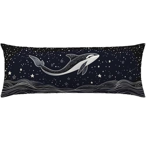 Seitenschläferkissen Bezug 30 x 90, Marineblau Kissenbezug 30 x 90 Seitenschläferkissen Tier Samt Schlafkissen Seitenschläfer Verbessern Sie Schlafqualität für Wohnzimmer Schlafzimmer Sofa Bett Q-70 von Nigsnxng