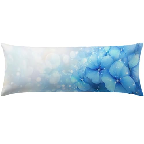 Seitenschläferkissen Bezug 40 x 145, Blau Kissenbezug 40 x 145 Seitenschläferkissen Beige Samt Schlafkissen Seitenschläfer Verbessern Sie Schlafqualität für Wohnzimmer Schlafzimmer Sofa Bett Q-107 von Nigsnxng