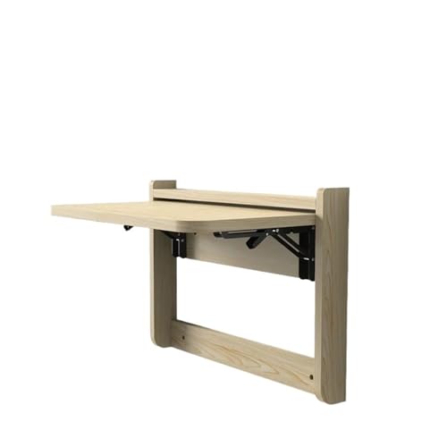 NihaoWXM Wandklapptisch Schreibtisch Klappbarer Laptoptisch, Teleskop-Wand-Schreibtisch aus Massivholz, multifunktionaler Büroschreibtisch for Lesen in kleinen Räumen(C small 53.5 37CM) von NihaoWXM