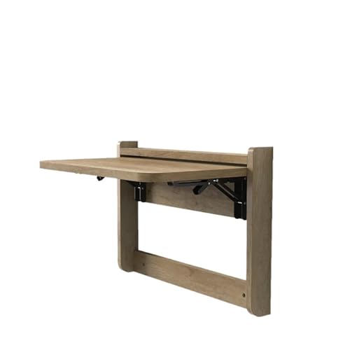 NihaoWXM Wandklapptisch Schreibtisch Klappbarer Laptoptisch, Teleskop-Wand-Schreibtisch aus Massivholz, multifunktionaler Büroschreibtisch for Lesen in kleinen Räumen(F small 53.5 37CM) von NihaoWXM