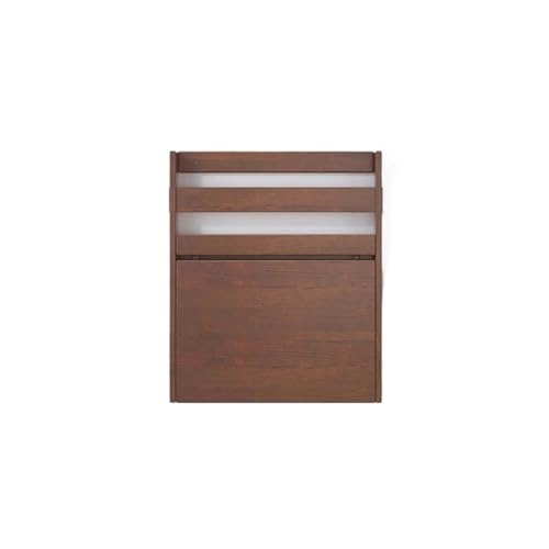 NihaoWXM Wandklapptisch Schreibtisch Wandklappschreibtisch aus Massivholz, Wandtisch, Hängetisch, Bücherregal, kleines Schlafzimmer, Arbeitszimmer(Walnut Large) von NihaoWXM