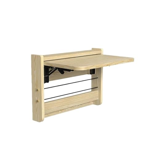 NihaoWXM Wandklapptisch Schreibtisch Wandklapptisch, Wandmontierter Klapptisch, Lagerregal aus Massivholz, multifunktionaler Wand-Metope-Laptop-Computertisch, Kleiner Familienklapptisch(Color6,S) von NihaoWXM