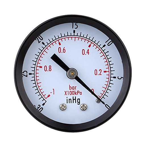 Nihcora 0 ~ -30inHg 0 ~ -1bar Mini Dial Air Vacuum Druckmessgeraet Manometer Druck Gage Vakuum Manometer Doppelskala Schwarz Nihcora 0 ~ -30inHg 0 ~ -1bar Mini Dial Air Vacuum Druckmessgeraet Manometer Druck Gage Vakuum Manometer Doppelskala Schwarz von Nihcora