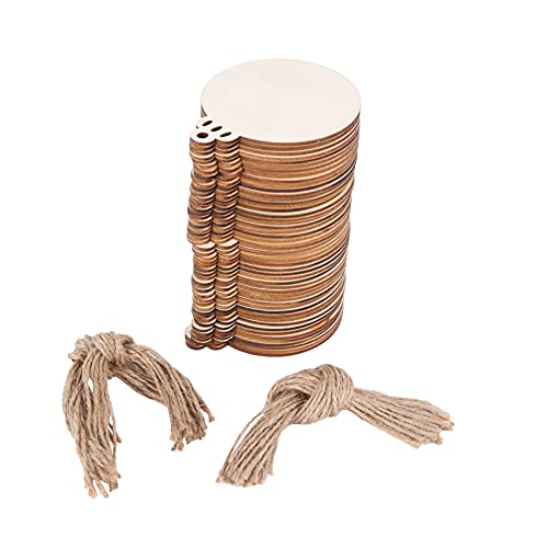 Nihcora 50 StüCke DIY Aus Runde Nippes mit 50 StüCke SchnüRen zum Malen, Unvollendete Weihnachten HäNgende Ornamente Bulk Scheiben für Rustikale Weihnachten Dekoration Nihcora 50 StüCke DIY Aus Runde Nippes mit 50 StüCke SchnüRen zum Malen, Unvollendete Weihnachten HäNgende Ornamente Bulk Scheiben für Rustikale Weihnachten Dekoration von Nihcora