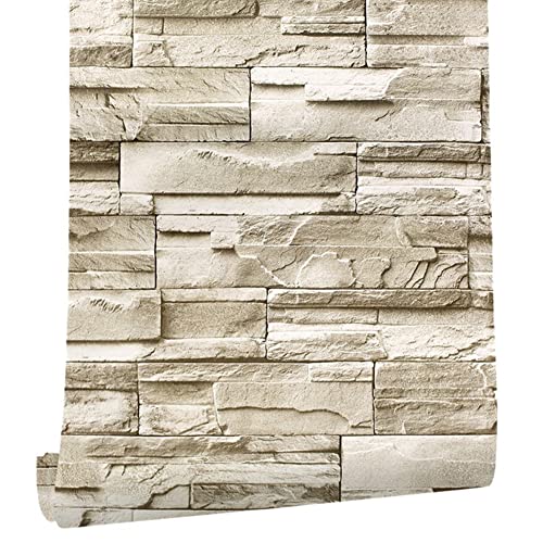 Nihcora 6 Mt Vinyl 3D Backstein Rock Aufkleber Papier Selbstklebende Tapete MöBel Wand Aufkleber von Nihcora