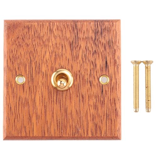 Nihcora 86 Typ Massiv Platte Schalter Wand Leuchte Retro Messing Kippe Schalter Maserung Elektrischer Schalter Buchse 1- Schalter von Nihcora